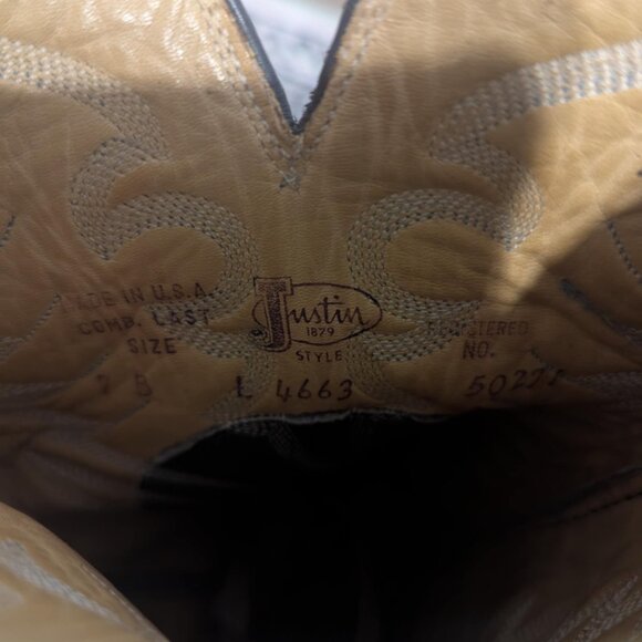 Womens Justin PYTHON SNAKE SKIN Cowboy Western Boots - Picture 7 of 11